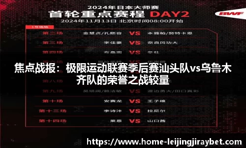 焦点战报：极限运动联赛季后赛汕头队vs乌鲁木齐队的荣誉之战较量